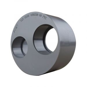 Tampon de r&eacute;duction double pvc M&acirc;le Femelle 110/50/40 First Plast