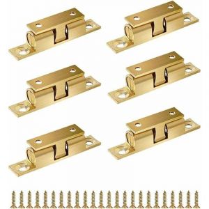 Verrou &agrave; double rouleau, serrure &agrave; bille &agrave; double tension en laiton de 60 mm pour porte de meuble &agrave; tiroirs, serrure robuste en laiton pour porte de