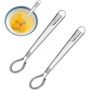 2 Pcs Fouet Magique,Petit Mini fouet Cuisine pour M&eacute;langer et Fouetter,Cuillere Magique en Fouets Inox de Cuisine Batteur Manuel,Outil de Cuisine