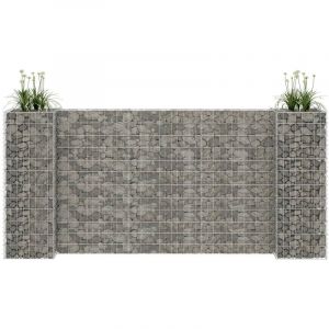 Vidaxl - The Living Store Jardini&egrave;re &agrave; gabion en h Fil d'acier 260x40x120 cm - Jardin - Bordure Jardin - Jardini&egrave;re Ext&eacute;rieure - Gabion - D&eacute;coration