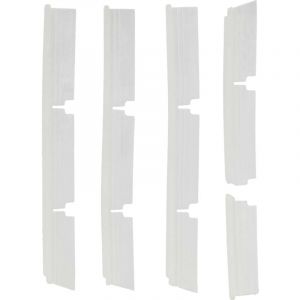 Vhbw - 4x Languettes en caoutchouc compatible avec Neato Botvac D85 aspirateur-robot - Lot de lamelles de rechange, blanc