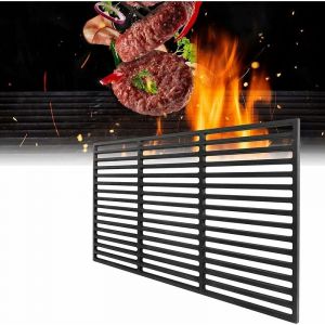 YARDIN Grille de Gril en Fonte Grille de Gril Rectangulaire Accessoires de Grille en Fonte pour Barbecue, Gril à Gaz, Gril à Charbon de Bois, 60 x 40