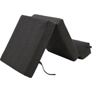 Loft 25 - intérieure Matelas pliant, 168x60x14 cm Confortable Matelas d'appoint pliable et Lit futon pliant - Fusain