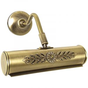 Applique pour tableau en laiton massif E14 20 cm de large en bronze brillant Lampe pour tableau Art Nouveau