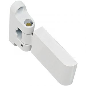 Blanc Charni&egrave;re de porte drapeau , charni&egrave;re de porte robuste en PVC, charni&egrave;re pour porte et fen&ecirc;tre en acier et plastique (Cl&eacute; i