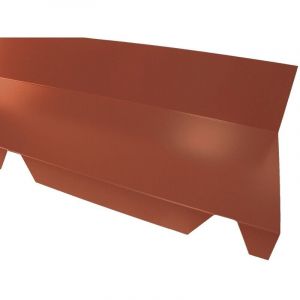 Faiti&egrave;re crant&eacute;e contre mur pour bac acier 1045 - L 2100mm - Coloris - Rouge 8012, Hauteur - 120 mm, Largeur - 225 mm, Longueur - 2100mm