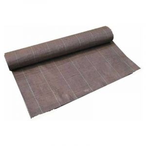 Zenlys - 130g/m2 Toile Bache de paillage Marron tissée Anti-Mauvaises Herbes Largeur 5,15m Longueur 20m