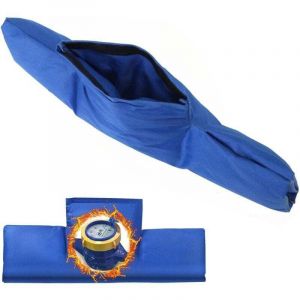 KZQ - Housse isolante pour compteur d'eau 55 x 25 cm, protection universelle pour vanne, protection antigel épaisse, protection hivernale pour tuyaux