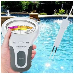 Testeur de qualit&eacute; de l'eau, testeur &eacute;lectronique de pH et de niveau de chlore pour piscine avec c&acirc;ble de 13 cm