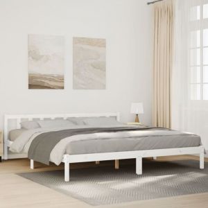 Cadre de lit extra long sans matelas 200x210 cm bois massif pin Vidaxl