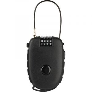 C&acirc;ble antivol &agrave; 4 chiffres - Cadenas &agrave; combinaison 4 chiffres - 130 cm - C&acirc;ble m&eacute;tallique - Antivol de ski pour scooter, bagages, v&eacute;lo, valise, ski