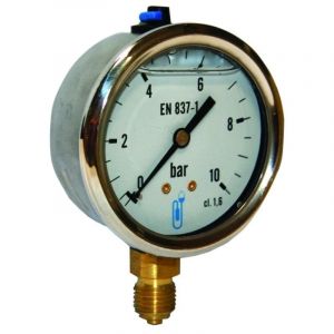 Manom&egrave;tre inox bain glyc&eacute;rine &Oslash;63 m&acirc;le 8-13 radial 2,5 bars