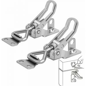 Rnemitery - Loquet Bascule Fer en métal,2 Pièces Loquet à Bascule Métal,Fermeture Levier,Pas de Rouille,Fixation Solide,Pince Loquet Loquet