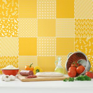 Sticker Mural Carrelage adhésif Cuisine Salle de Bain - 9 stickers carreaux de ciment ethnique fukuoka - 9stickers15x15cm