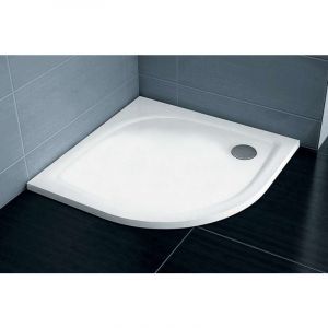 Ravak - Galaxy Pro Flat - Receveur de douche quart de rond Elipso Pro-80 Flat, 80x80 cm, blanc XA234411010