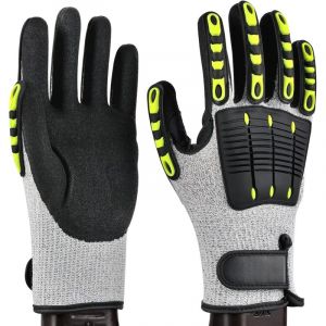 Gants de travail Gants de m&eacute;canicien r&eacute;sistants aux coupures Protection contre les coupures de niveau 5 Gants anti-vibrations r&eacute;sistants &agrave; l'abrasion