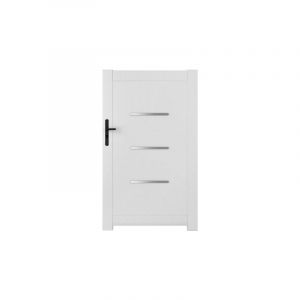 Portillon pvc blanc briançon L100 x H160 cm - Poignée à gauche