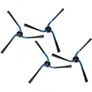 4x Brosse latérale compatible avec Samsung Navibot VCR8845, VCR8845T3A, VCR8846 robot aspirateur - Lot de brosses, gauche/droite, bleu / noir - Vhbw