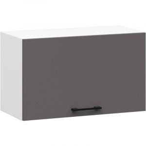 Akord - Armoires de cuisine haute W60 hotte oliwia Blanc 60 cm 1 porte couleur Gris Graphite 1 étagère 60x30x29 cm