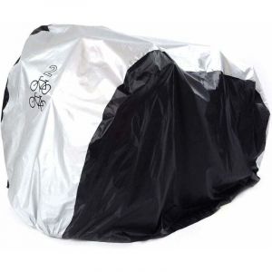 Housse de Vélo Extérieure pour 2 Vélos, Bâche Protection de Bicyclette en Tissu Polyester Imperméable Anti-Poussière Pluie Soleil Neige pour Vélo de