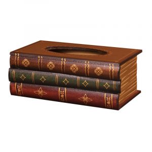 L&eacute;gant Bo&icirc;te Mouchoir Etui Distributeur de Mouchoirs en Bois Antique pour la Maison, le Bureau, la Voiture, 25.5 x 14,5 x 10 cm - Lntyq