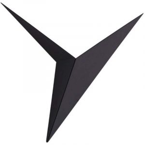Triangulaire Fer Lampe Murale LED, Applique Murale Noire, Applique Murale Industrielle, Luminaires Mural Int&eacute;rieur, Applique Art Deco pour Salon,
