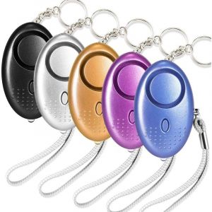 Alarme Personnelle,5 Pi&egrave;ces 140DB Porte Cle Alarme d'urgence avec Torche Anti Agression avec Lumi&egrave;re LED for Femmes, Enfants, Personnes &acirc;g&eacute;es