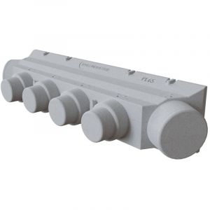 Plenum universel pr&ecirc;t-&agrave;-poser soufflage/reprise 4 sorties &Oslash; 200-160 + 2 sorties &Oslash; 250 mm. BAILLINDUSTRIE PL6S