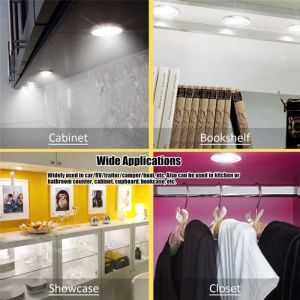 Zoternen - Plafonnier encastr&eacute; 15 led pour camping-car, bateau, 12 v, forme ronde, ultra-mince, &eacute;clairage int&eacute;rieur pour camping-car, petit spot avec