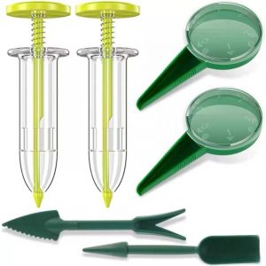 Distributeur de Graines, 6 Pcs Mini Semoir Semences, Semoir &agrave; Graines, Semoir &agrave; Graines de Jardin Manuel, Outil de Semoir de Semis pour Petites