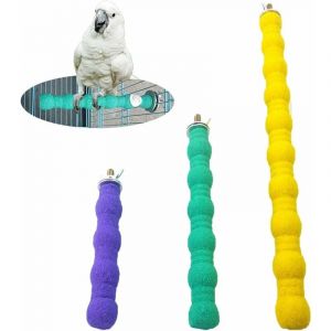 3 pièces Perchoir Perroquet, Oiseau Perchoir Ciment, Oiseaux Perches Perroquet Stand pour de Perroquet- Couleur aléatoire Fei Yu