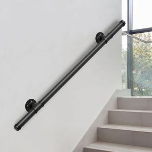 Einfeben - Rampe Escalier Main Courante Rampe d'escalier Antidérapante Métal Acier Galvanisé Fonte pour Intérieur Extérieur 100cm