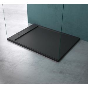 Mai&mai - Receveur de Douche 90x140 bac &agrave; Douche Gris-noir en R&eacute;sine Marbre Artificielle 90x140x4cm G&eacute;o4