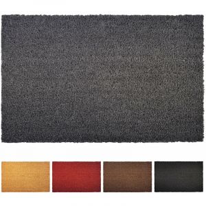 Casa Pura - Paillasson en Fibres de Noix deCoco Gris 24 mm 100 x 100 cm