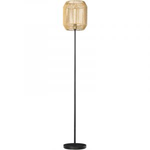Lampadaire d'int&eacute;rieur Lampadaire sur pied salon abat-jour en corde de papier design naturel base E27 Max. 40W - &Oslash; 26 x 164H cm