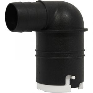 Coude anglais noir avec clapet anti-retour pour Sanibroyeur Top Silence et Silence SFA