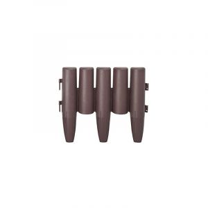 Bordure de Pelouse en Plastique 2,8 m Aspect Bois Bordure de Lit Bordure de Jardin Flexible Lot de 30 Cl&ocirc;ture Palissade pour D&eacute;coration de Jardin