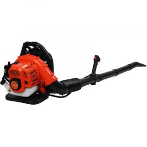 Souffleur &agrave; essence, souffleur dorsal &agrave; deux temps, 52 cm3, 6800 tr/min, 550 CFM, 175 &times; 45 &times; 40 cm, orange.