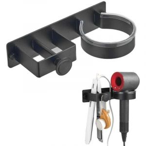 Support Seche Cheveux, Porte Seche Cheveux Mural, Porte Seche Cheveux et Lisseur Support de S&egrave;che, Percage Support Lisseur a Adh&eacute;sif/Vis pour H&ocirc;tel,