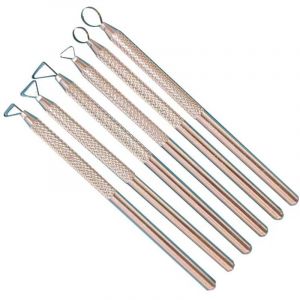 6 pi&egrave;ces/ensemble x grattoir de Sculpture-outil de d&eacute;tail en c&eacute;ramique, Sculpture en aluminium, ensemble d'outils de Sculpture de poterie en argile