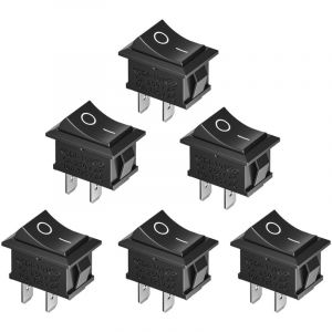 Lablanc - 6 Pièces Interrupteur à Bascule, ac 6A/250V,10A /125V, Interrupteur à Bascule 2 Broches, Interrupteur à Bascule Mini ac, pour Voiture Auto