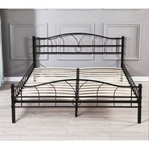 Nuits D'or - Lit 90x190 Metal Moderne - Compatible Adulte Enfant - Construction Solide - Confort Optimal - Design Élégant - Idéal pour Chambre - lit