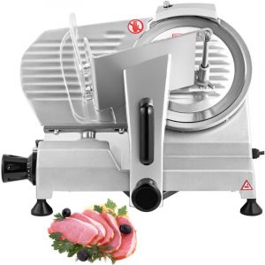 Mophorn - Trancheuse à viande commerciale trancheuse à charcuterie électrique 200 w, lame en acier au carbone de 8 po, 350-400 tr/min, épaisseur