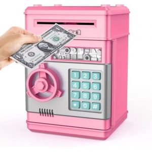 Tirelire, Jouets Pour Filles De 3 &Agrave; 12 Ans, Tirelire &Eacute;lectronique Pour Enfants,Mini Tirelire Atm,Coffre-Fort Pour Mot De Pas[t2092]