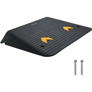 Mophorn Rampe de seuil en caoutchouc Rampe de porte 4" Rise Capacit&eacute; de charge de 15 tonnes, rampe de bordure en caoutchouc robuste pour voitures,