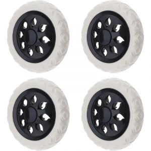 4pcs Roulettes Roues de Caddie 165mm Roues de Chariot à Provisions en Mousse de Noyau Plastique pour Chariot à Provisions Chariot à Bagages de