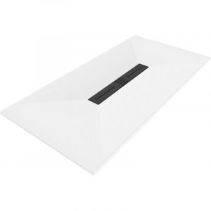 Mexen - Toro receveur rectangulaire smc 180 x 90 cm, blanc, capuchon noir - 43109018-B