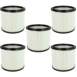 5x filtre &agrave; cartouche compatible avec Parkside pnts 30/4(E/S), 30/6(E/S), 1250/9, 30/6, 1250, 30/5 aspirateur - Filtre pliss&eacute; - Vhbw