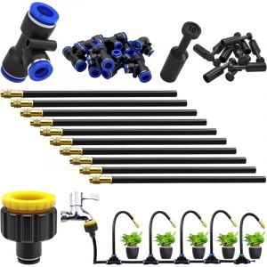 Kit d'arrosage r&eacute;glable &agrave; 360&deg;, Kit d'arrosage goutte-&agrave;-goutte &agrave; atomisation automatique avec adaptateur rapide de 10 mm pour l'arrosage des