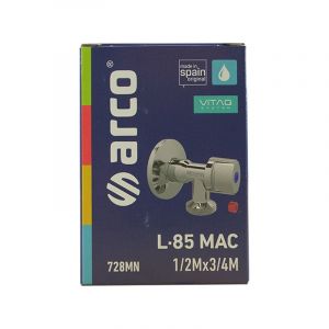 Arco - Robinet machine &agrave; laver &eacute;querre anticalcaire nf Nova - Quart de Tour 1/2' (15/21) 3/4' (20/27) M&acirc;le Chrom&eacute;